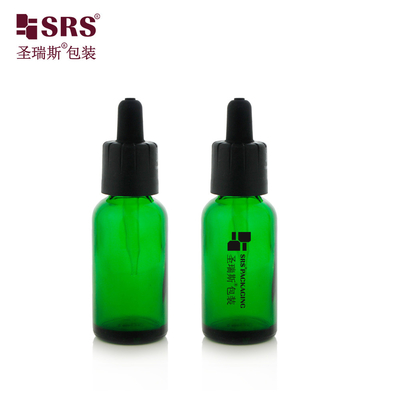 D009 Ronde dikwandglas 5ML 10ML 15ML 20ML 30ML 50ML 100ML Tamperproof Child Resistant Lid Dropper Flasje Voor gezichtsserum