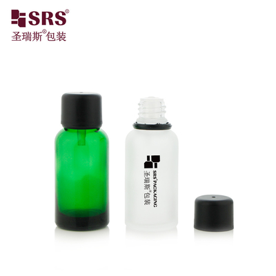 G007 Ronde glazen fles met schroefkap Verticale dropper Invoeging Tamperproof Cap Custom kleur Vloeibare olie verpakking