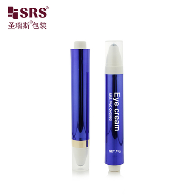 AY 10ML 15ML Recycled Plastic Pump Dispensing Design Roller Ball Uitgerust Fles voor Donkere Cirkel Vermindering oogcrème