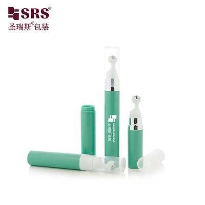 A0035 7.5 ml 10 ml 15 ml Travel Pocket Size Plastic PP PCR Round Airless Pump Flasje Snap-on Design Roll On Serum Flasje