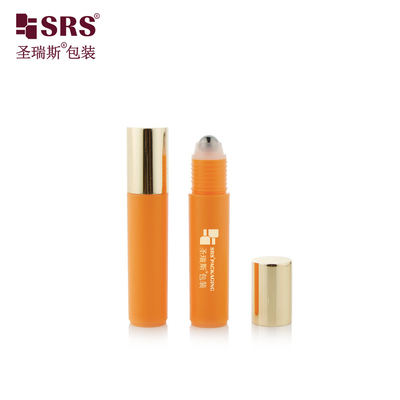 RPA-10ML Injectie Aangepaste kleur Glanzend Frosted Plastic PP PCR Roller Steel Ball Eye Serum Massage Flasje Container