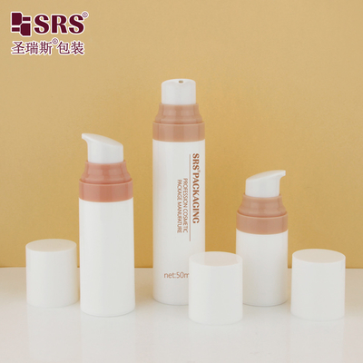 PA0204 15ml 30ml 50ml Injectie Pink Pump Aanpassing PP PCR Recycled Material Glanse luchtloze fles voor gezichtscrème