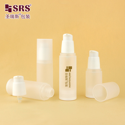 PA0216 20ml 30ml 40ml 50ml PP Glanse Matte In Mold Plastic PP PCR Airless Flasje Met Lotion Pump Huidverzorging Verpakking