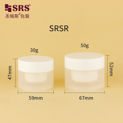 SRSR 30g 50g lege cosmetische injectieplastic crème pot vervangbaar bevroren helder container