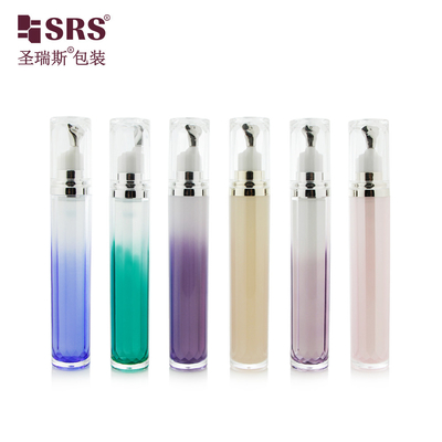 LR001-15ML Luxe High End Double Wall Acryl Fles Voor Oogserum Aanpassing Kleur Flessen Met Zink Applicator
