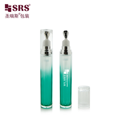 LR001-15ML High End Luxe Huidverzorging Ooggel Applicator Metalen Zinkkop Acryl Lotion Fles Container Tube