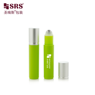 RPA-10ML Injectie Matte Groene Mat Kunststof PP PCR Roller Stalen Bal Fles Met Aluminium Dop Voor Anti-Jeuk Vloeistof