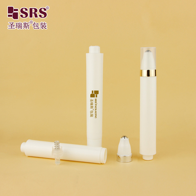 AY 15ML Injectie Witte Glanzende Matte Afwerking Ronde Pen Vorm Airless Roll On Fles Voor Oogcrème Container