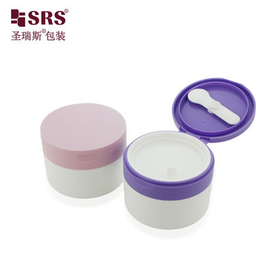 SRS1 120g 150g lege injectiewitte matte pot met gekleurde flip cap voor body scrub