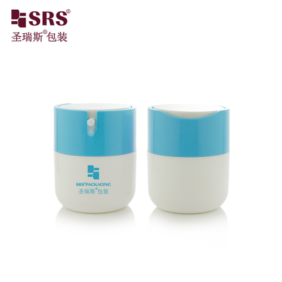 PA001 50 ml schattig luxe gezichtscrème masker Plastic PP luchtloze pomp pot lege aangepaste kraag container