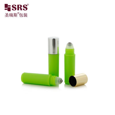 RPA-2ml Opaque Groene Plastic Fles op Maat met Aluminium Schroefdop Logo Gedrukt Roll-on Fles Monsterverpakking