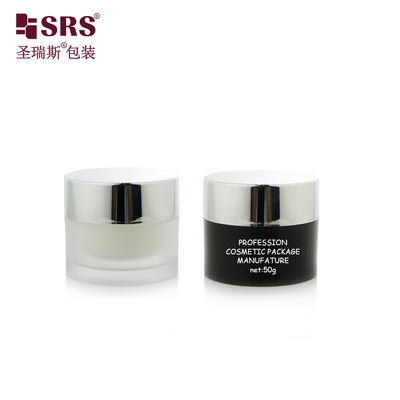 J0210B 30g 50g Verf Aangepaste Kleur Plastic AS Dubbelwandige Pot Container Verpakking Voor Gezichts Gel Crème