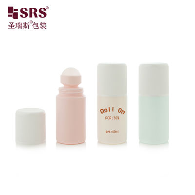 RPPC1-60ML Injectie Blaas Custom Kleur PP PCR Recycled Plastic Roll On Deodorant Gel Fles