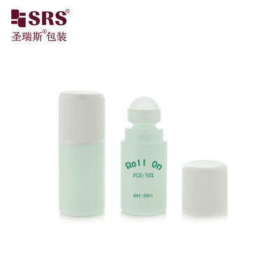 RPPC1-60ML Groen Ronde vorm PP Antipersipirant Gel Roll On Deodorant Fles Geen lek CRC Kinderwaardig Cap