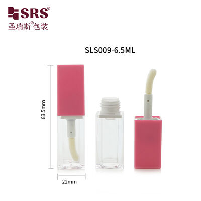 SLS009-6.5ML Square Shape Cute Mini Plastic Makeup Lip Gloss Gel Bottle Applicator Injection Custom Color
