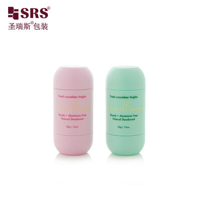 D054 30 ml Custom Pink Green Coloured Injection PP PCR Recycled Material Deodorant Stick Container Verpakking