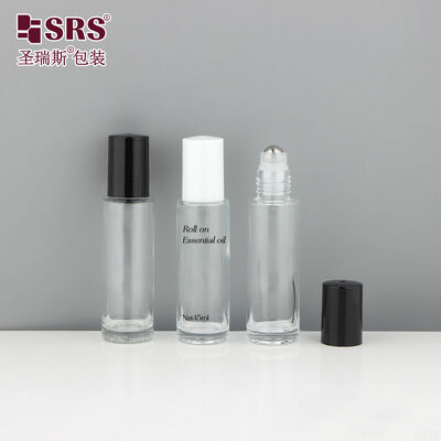 BLPM-15ML SRS Dikke wand Luxe Transparante Amber Kleur Glas Rol Op Fles Voor Parfum Essentiële Olie