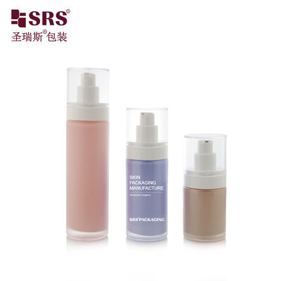 AB001 15ml 30ml 50ml Luxe Ronde Glazen Lotionpomp Fles Vervangbaar Type Maatwerk Voor Moisturizer