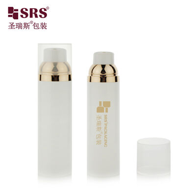PA0202A 30ml 50ml 75ml 100ml Injectie Aangepaste kleur Glanzende zijde-schermprinten Luchtloze fles voor fundering