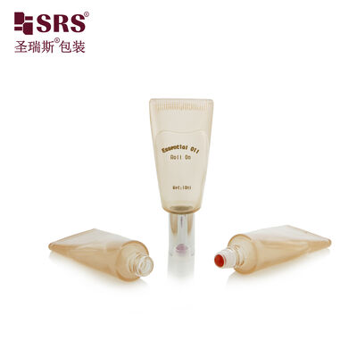 GB3 10ML Luxe Tube Uniek Ontwerp Transparant Glas Geverfd Custom Kleur Roll On Stalen Bal Fles Voor Parfum Olie