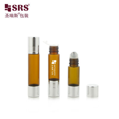 6ml/8ml/10ml/15ml Tubular Glass Bottle One End Roll‑On One End Plug Empty Cosmetic Vial for Essential Oil Perfume