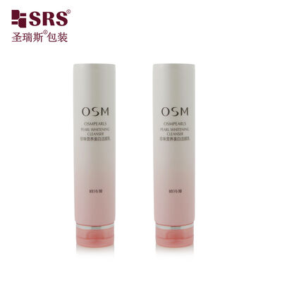 D40mm Empty Cosmetic Plastic Tube, Skincare Squeeze Packaging Tube with Multiple Caps OEM Custom
