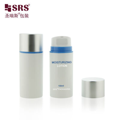 Custom Printing PP Airless Lotion Bottle Recycled Plastic Vacuum Bottle for Gel Toothpaste