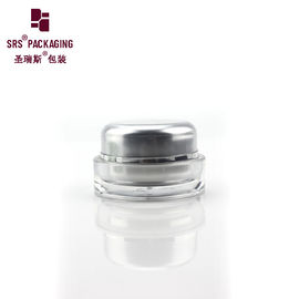 verf grijs acryl rond plastic nachtcrème mat cosmetische pot