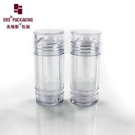 D042 Ronde plastic, transparante, lege deodorantvat