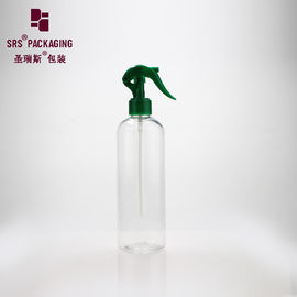 snelle verzending doorzichtige plastic lege sproeier met groene pomp 250 ml petfles