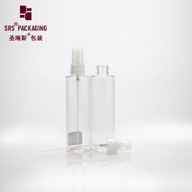 100 ml helder plastic platte schouder op maat knijpsproei pomp ronde pet fles