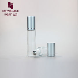 10 ml doorzichtige heldere lege glasrol op een metalen bal attar parfumfles
