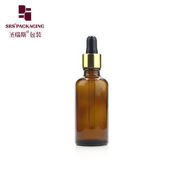 30 ml 50 ml amber ronde glasfles cosmetische essence met drupper