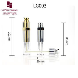 7 ml vierkant gemetalliseerde lege luxe cosmetische glitter lipgloss buis