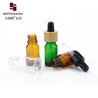 cosmetische verpakking zonder lekdruppel essentiële olie lege groene glazen fles
