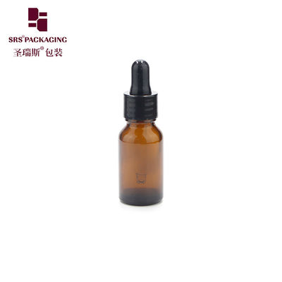 amber kleur leeg glas huidverzorging serum olie in voorraad 15 ml dropper fles