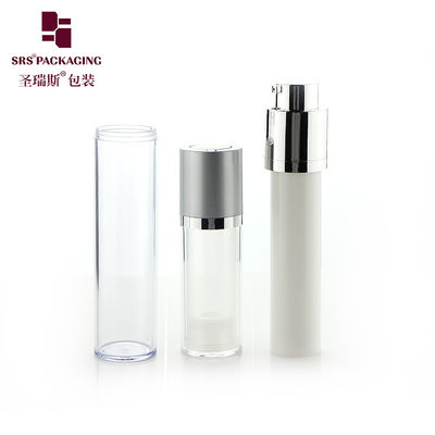 ronde vorm 15ml 30ml 50ml acryl lege luchtloze lotion pompfles