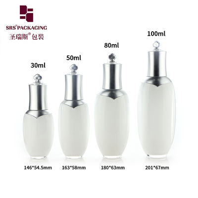 30 ml 50 ml 80 ml 100 ml luxe kroonvormige acryllotion fles cosmetica