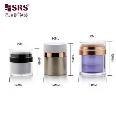 15 ml 30 ml 50 ml luchtloze vervangbare acryl cosmetische crème pot