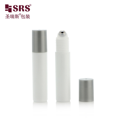 1/3 OZ Voorraad Wit Kleur Plastic PP Anti- jeuk Vloeibare Roller Ball Fles 10 ml