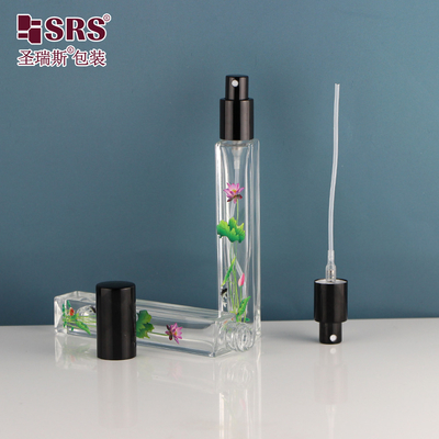 Vierkant transparante lege glas luxe spuitpomp parfum atomizer 10 ml