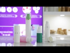 A024 witte fles met witte dop met zilveren lijn PP luchtloze fles voor serumlotion